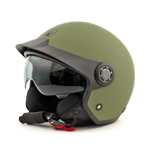 CASCO JET MOTO SCOOTER MPH ONE OMOLOGATO DOPPIA VISIERA + FRONTINO VERDE  OPACO | eBay
