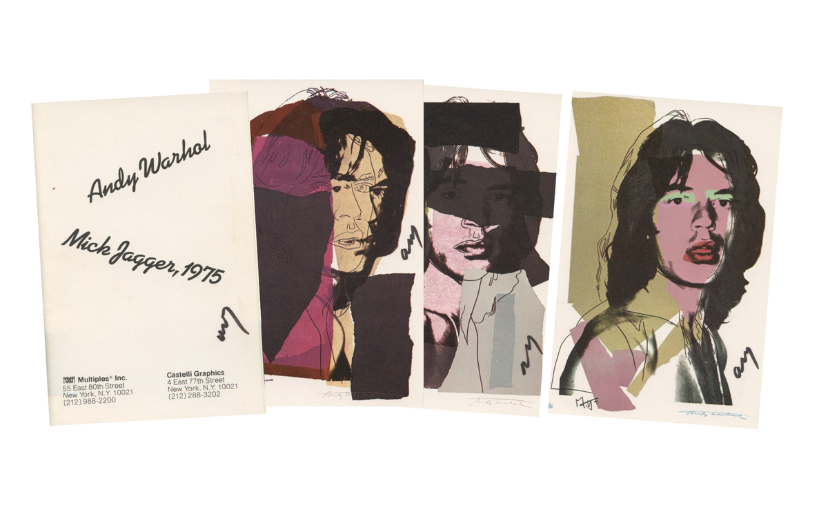 Mick Jagger, 1975 - Cards (10) Signed by ANDY WARHOL | eBay