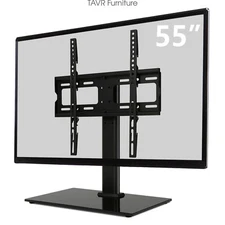 Universal TV Stand Base with Swivel Mount for 27 32 37 42 47 50 55 inch TVs