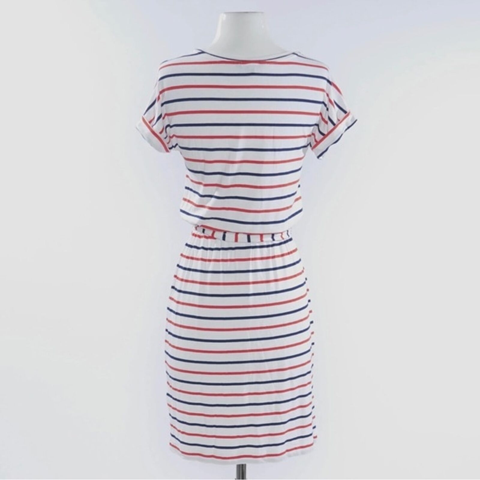 Banana Republic Striped T-shirt Dress w/ Elastic … - image 1