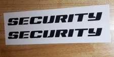  Security Decals Stickers  Gloss black Company Vehicle Vinyl  24" (2) Fast USA