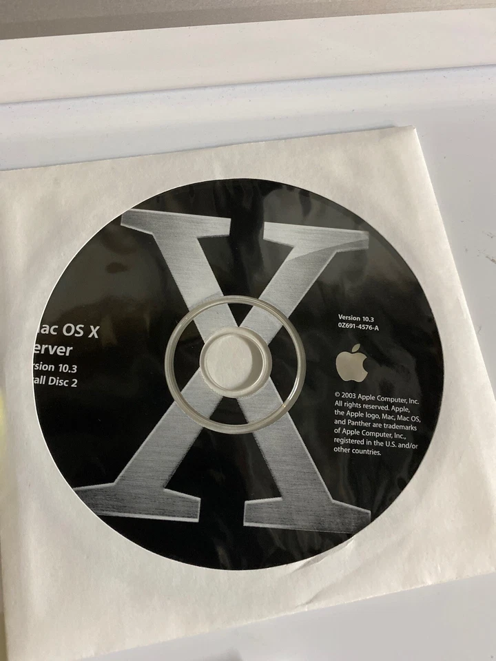 Apple Mac OS X Server 10.3 Panther Three Disk Set, SN Shown, See Details - Image 3 of 4