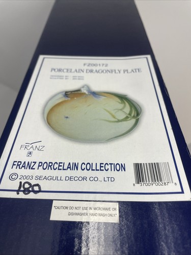 Franz Dragonfly Porcelain Plate or Tray New in Box FZ00172 - Picture 16 of 16