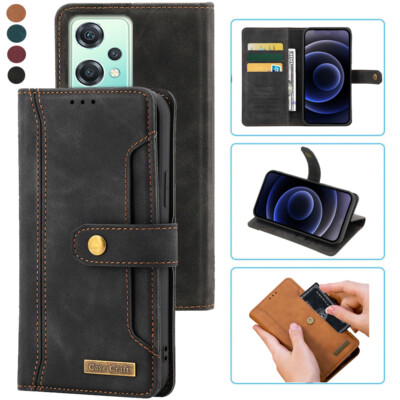 OnePlus Nord CE 2 Lite Notebook Style Card Case,Leather Magnetic Flip Phone Case
