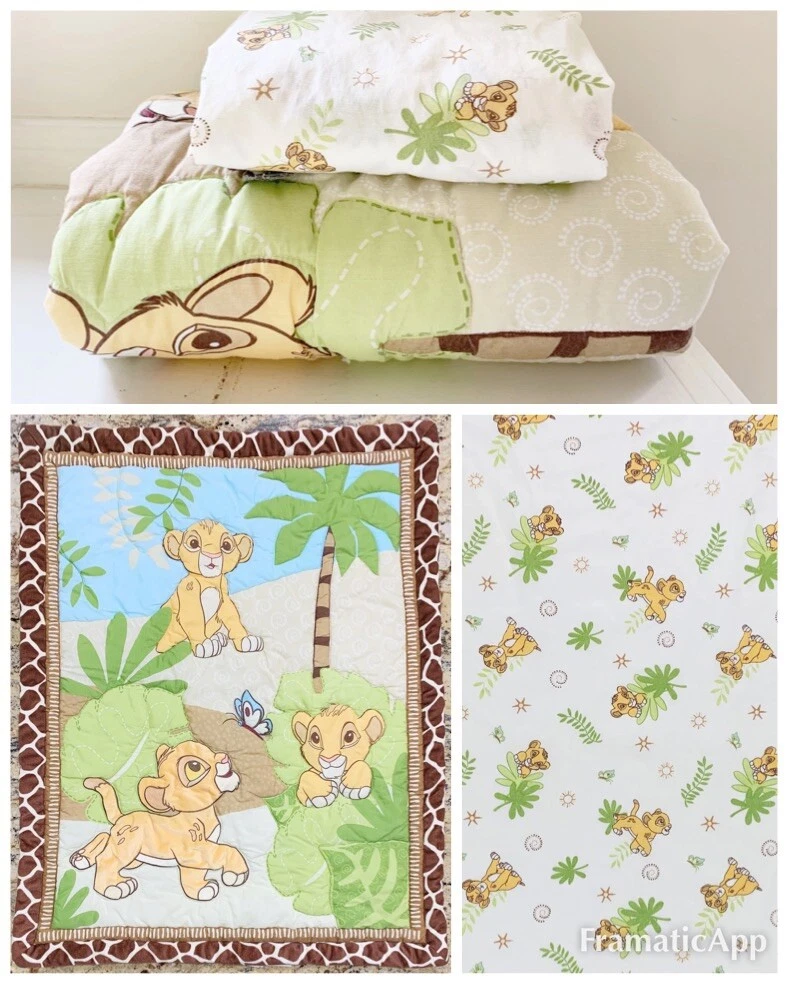 Lion King DISNEY BABY Simba Crib Sheet Crib Blanket 32 x41 Set
