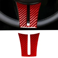 For BMW Z4 E85 E86 03-08 Red Carbon Fiber Inner Steering Wheel Panel Cover Trim