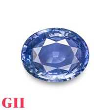 GII Certified CEYLON Blue Sapphire 8.40 Ct. Natural Untreated OVAL Intense Blue