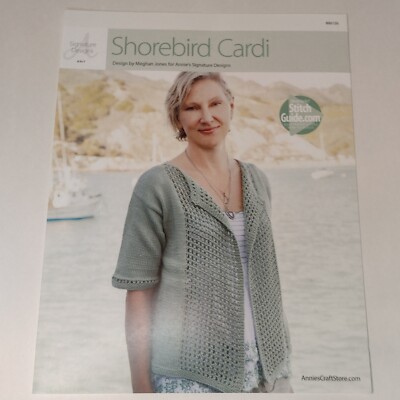 Shorebird Cardi Knit Pattern Leaflet By Annie's Signature Designs 2016