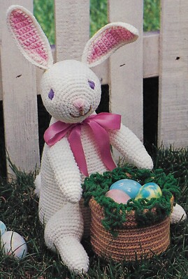 Easter Bunny with Basket Toy crochet pattern instructions