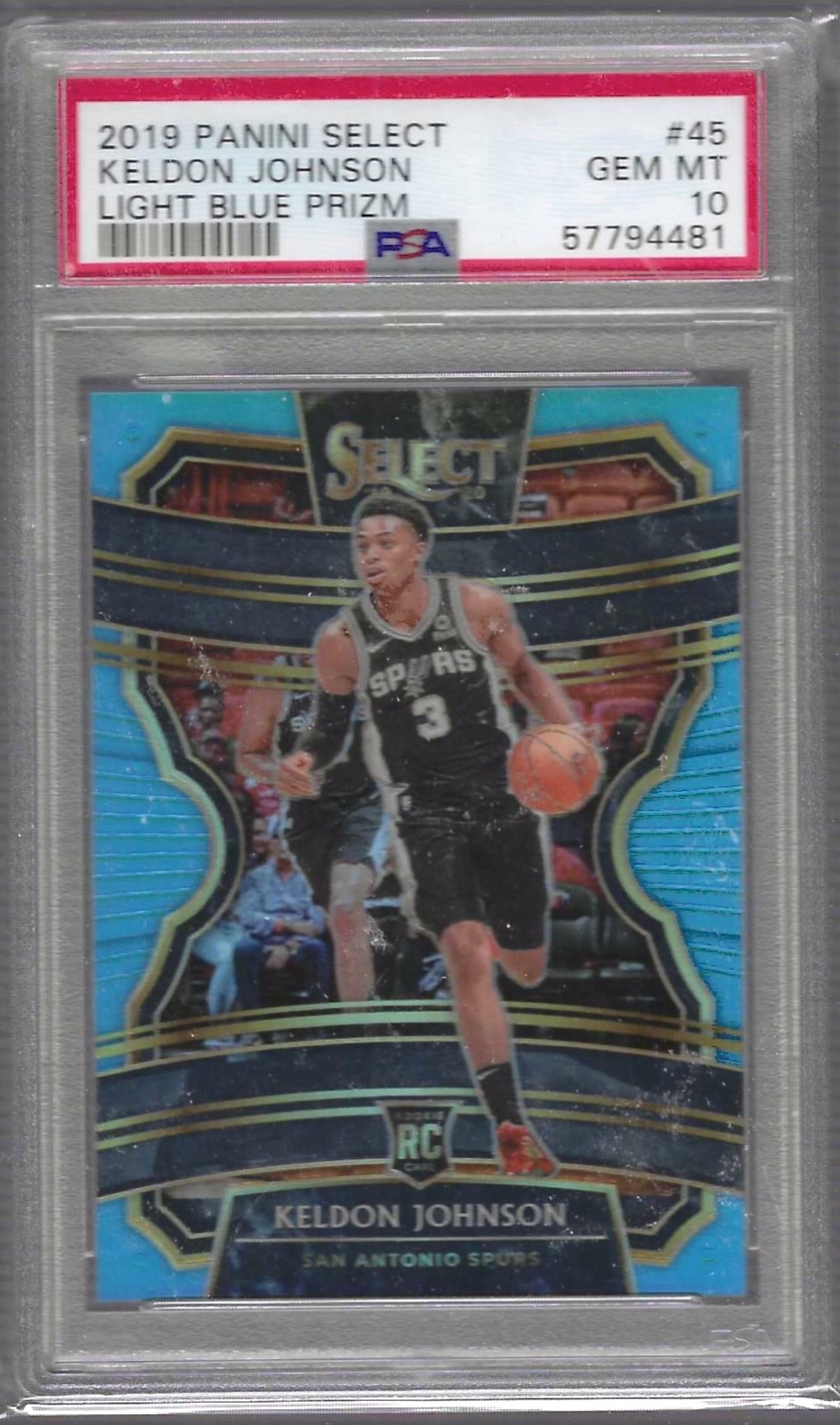 KELDON JOHNSON 2019 PANINI SELECT LIGHT BLUE CONCOURSE RC /299 PSA 10 GEM MINT