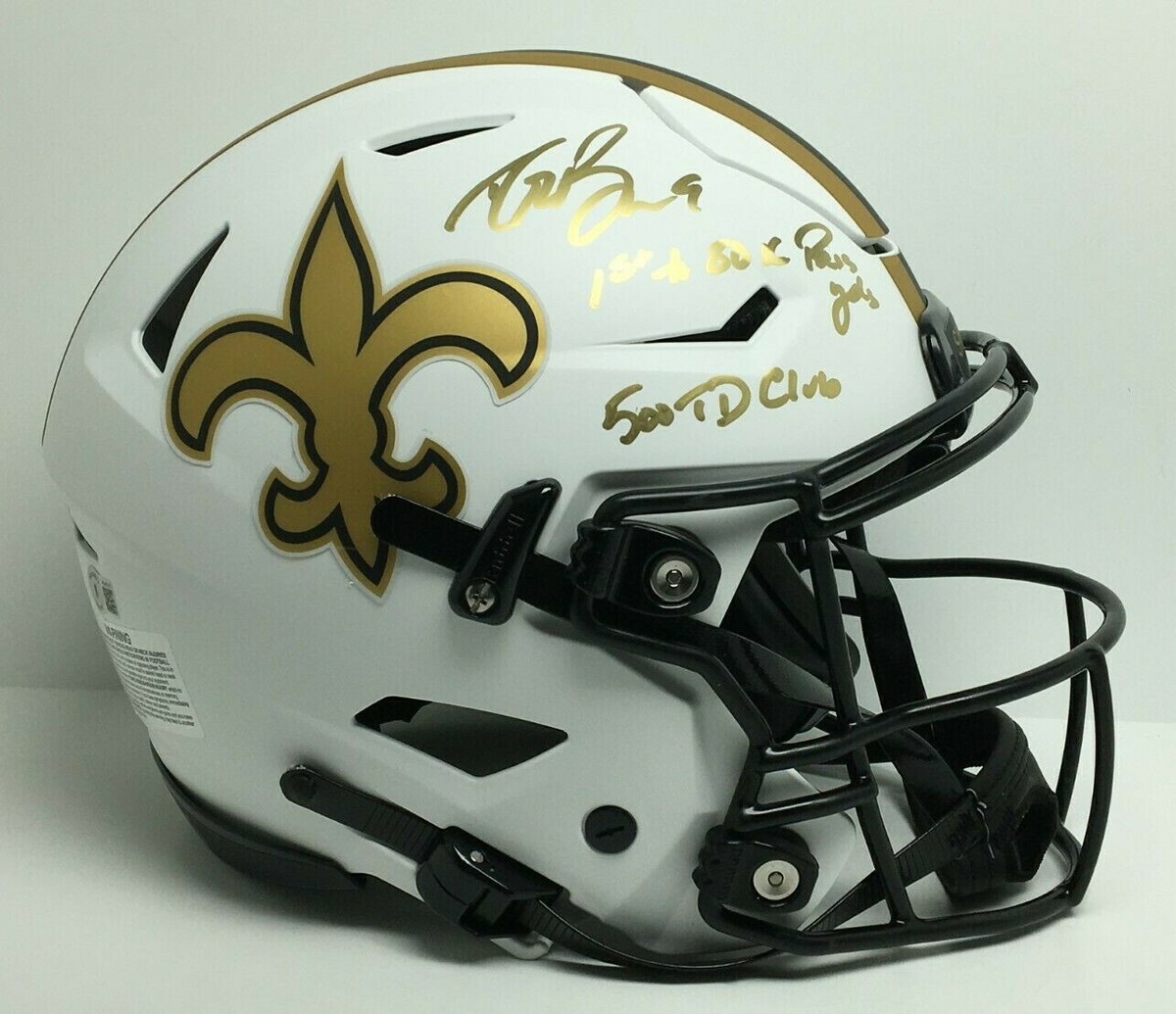 brees speedflex helmet logo Drew Brees Signed Lunar Eclipse SpeedFlex Helmet 