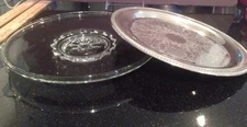 Silverplate Platter & Glass Console