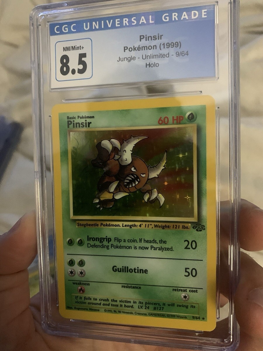 CGC 8.5 Pinsir 1999 Jungle - 1st Edition 9/64 Holo Rare Pokemon Card psa |  eBay
