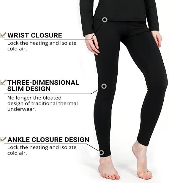 Women Soft Thermal Underwear Long Johns Base Layer Ski Wear Top