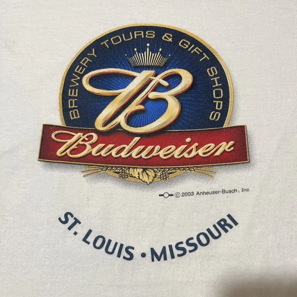 Budweiser Shirt Vintage Baseball Jersey Raglan Ringer USA Eagle Beer Clydesdale - Image 3 of 4