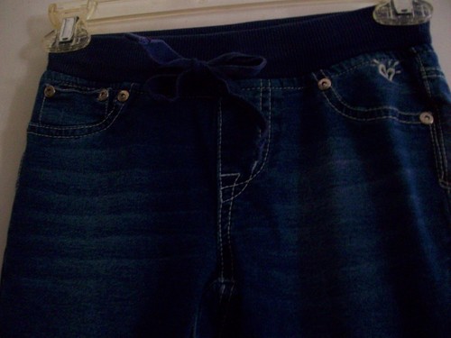 Justice Premium Jeans Girl's 6-7 Denim Jeans 3 Pockets Adjustable Waist VGC - Picture 2 of 4