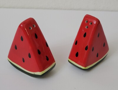 Watermelon Slices Salt & Pepper Shakers 2.75 X 2.25''