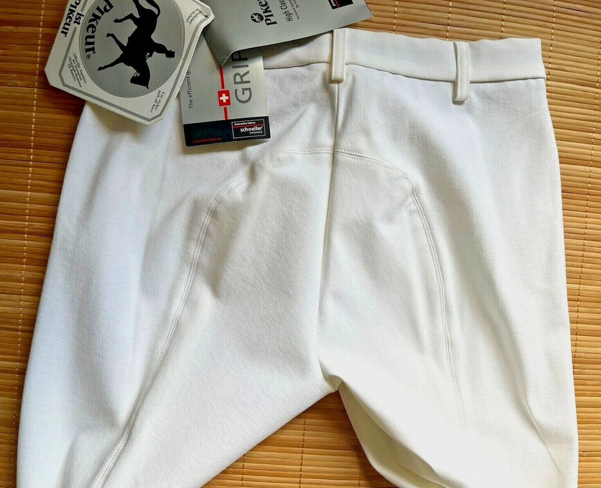 PIKEUR PRISCA GRIP Turnierreithose Damen Kniebesatz weiß 84 42 88 44 %%% UVP142€