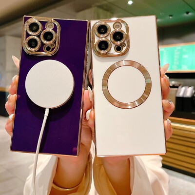 New Magsafe Solid Color Shockproof Phone Case For iPhone 16 Pro Max 15 14 13 11