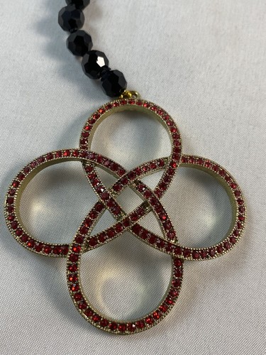 Collar de cristal Lariat con cuentas HEIDI DAUS "Elegancia sin fin" ~ rojo Siam - Imagen 9 de 12