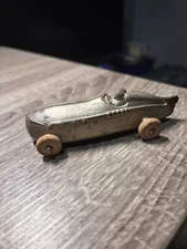 Vintage The Sun Rubber Company Silver Rubber Toy Car