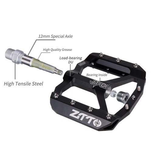 ZTTO Bike Bearing Aluminum Alloy Flat Pedal Lightweight 9/16 Pedals Fit SHIMANO - Picture 5 of 21