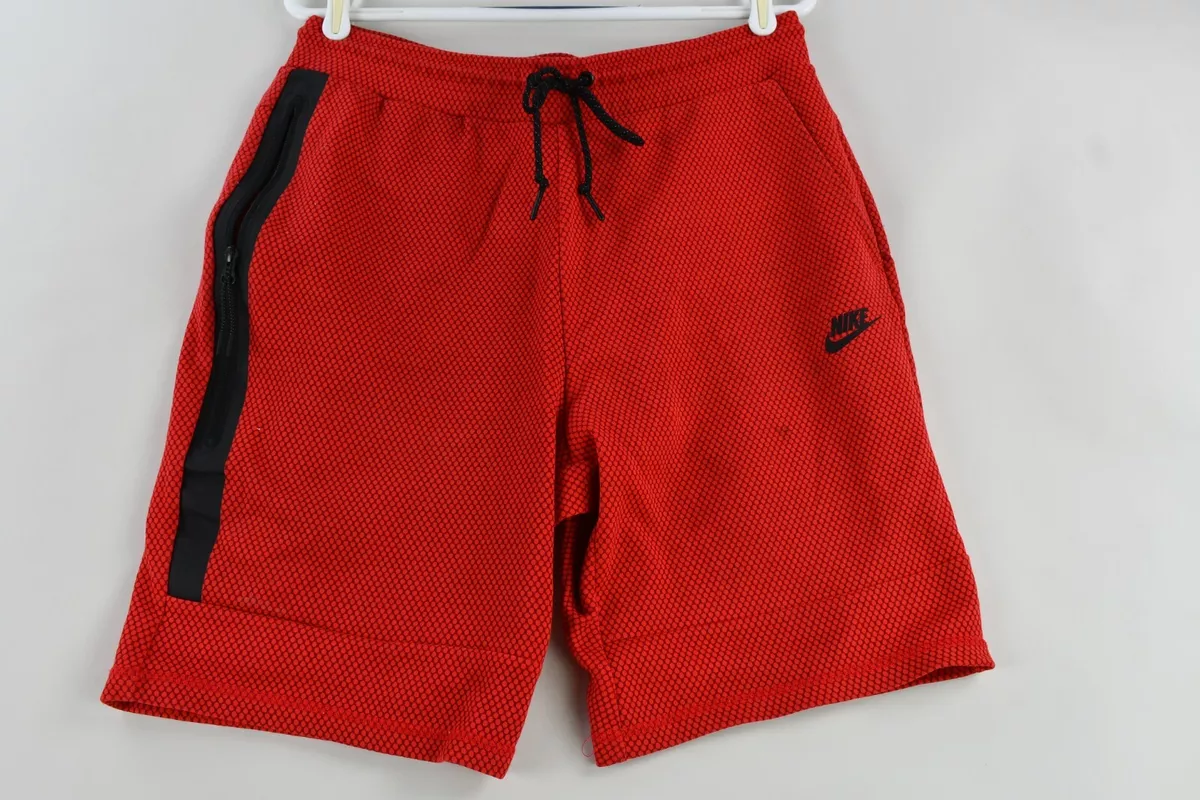 Nike Tech Fleece Printed Shorts Men s Size L Red 819598-657