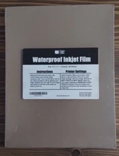 Screen Print Direct 100 sheets of 8.5" x 11" Waterproof Inkjet Film - New in Box