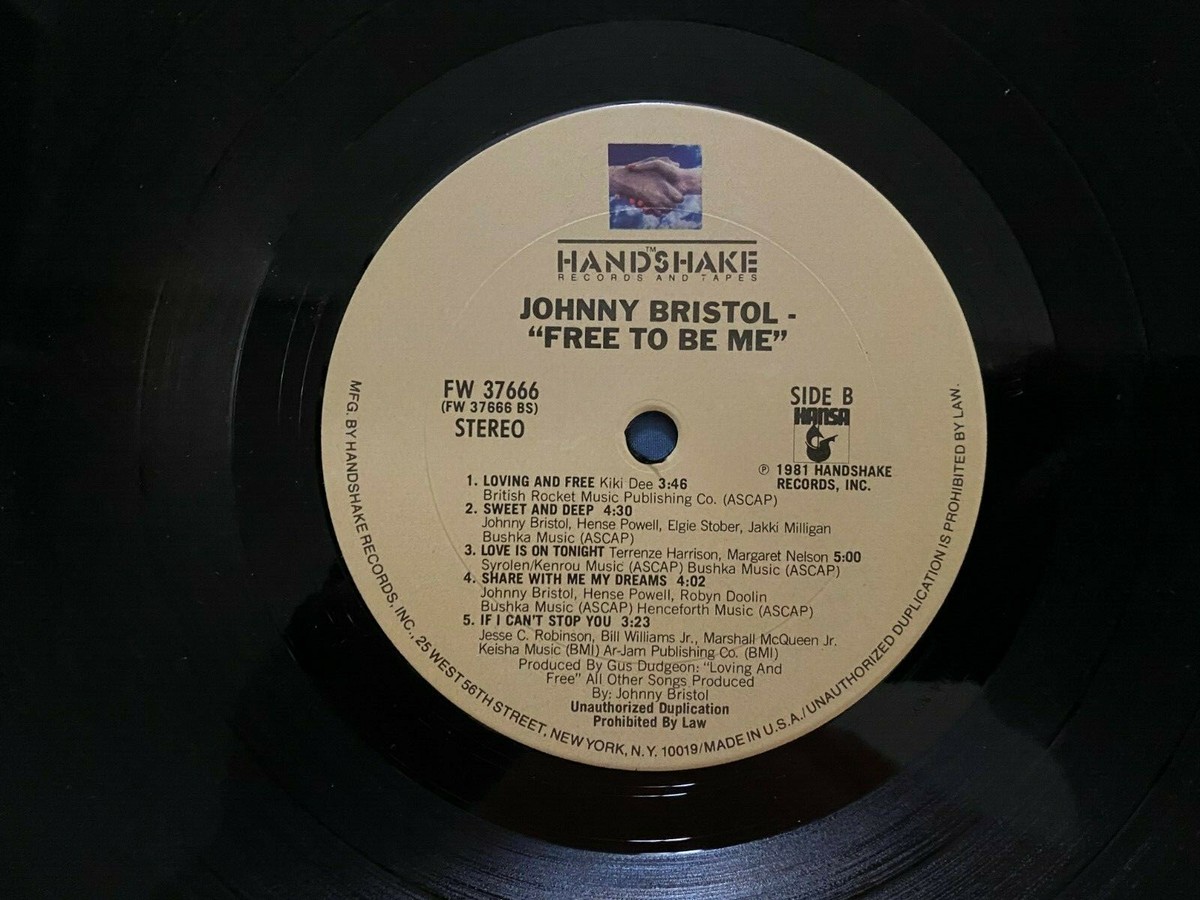 US盤LP Johnny Bristol / Free To Be Me s-l400.jpg
