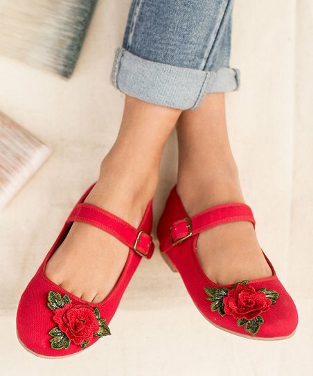 clarks girls red shoes