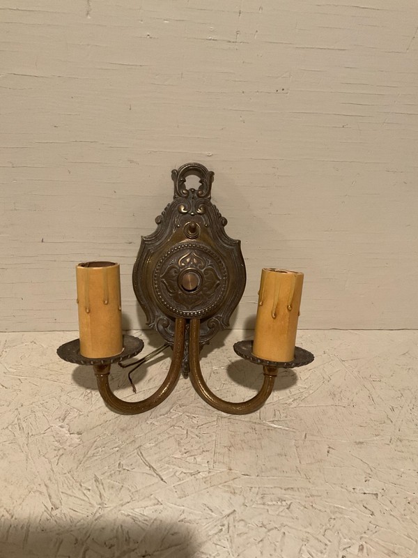 Gorgeous antique " Moe Bridges " double electric sconce.