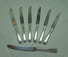 7 Towle Candlelight Sterling Silver Handle Dinner Knives French Blade 8 3/4"