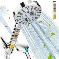 Filter Shower Head-10 Modes, High Pressure Water-Saving, DOE Certified, 71" Hose