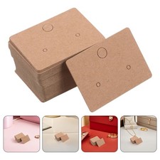600 Pcs Jewelry Card Display Earring Cards Holder Blank Kraft Paper