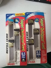 2 Packs/6 Cases Pentel Mechanical Pencil Super 0.7mm HB Refill Lead 180-Count!