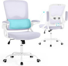 Ergonomic Mesh Office Chair with Lumbar Support Flip-Up Arms, 400 Lbs Capacity