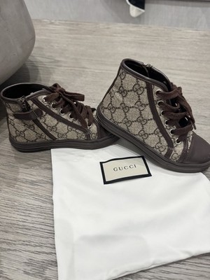 GUCCI Kids high top sneakers GG Shoes Baby  Sz 27