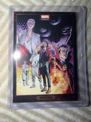 Panini Marvel Anthology G.O.D.S Artist Signed Card Valerio Schiti 