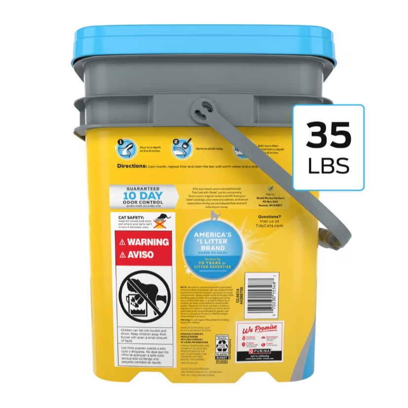 (3 Pack) Purina Tidy Cats Glade Clear Springs Scented Clumping Cat Litter, 35 lb - Thumbnail 5