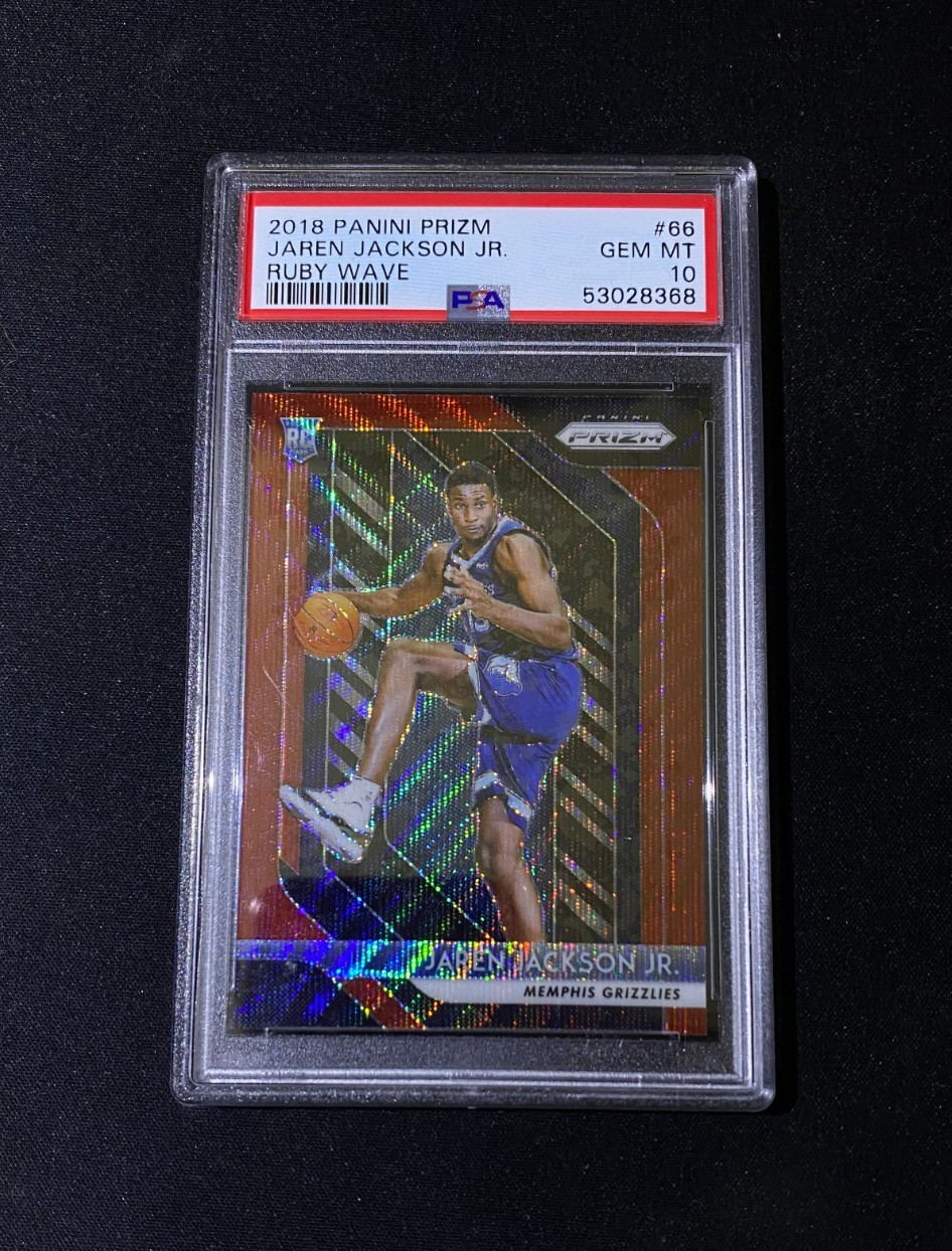 2018 Panini Prizm Ruby Wave Jaren Jackson Jr #66 RC Rookie Card PSA 10 GEM MINT