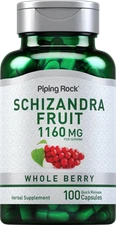 Schizandra Berry Fruit Capsules 1160mg | 100 Count  | Non-GMO | by Piping Rock