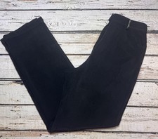 St. John Sport By Marie Gray Pants Trousers Size 8 Black Gold Detail Straight