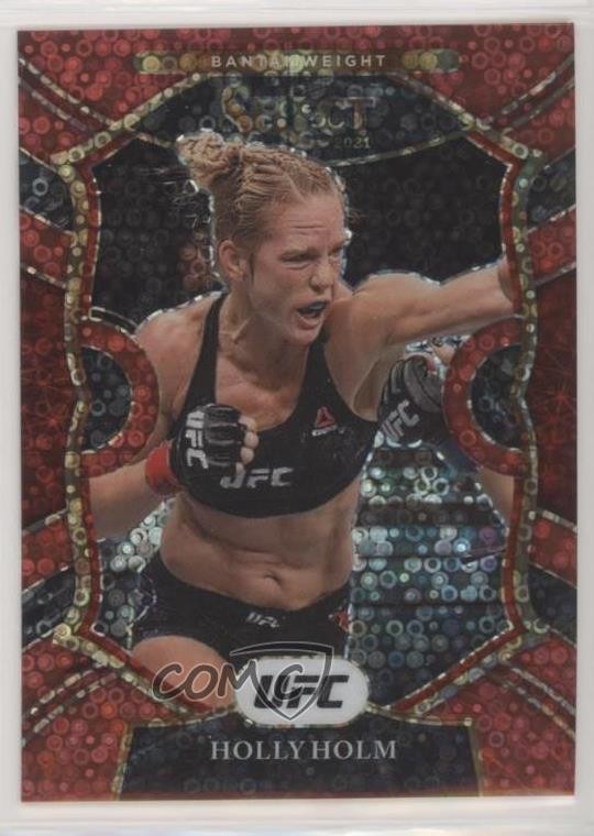 2021 Panini Select UFC Concourse Red Disco Prizm 137/199 Holly Holm #54 0q0m