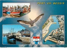 14 - Port en Bessin - Multivues - Bateaux - Blasons - Carte Neuve - CPM - Voir S
