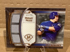 2017 Topps Museum Collection Primary Quad Relic Kyle Schwarber #SPR-KSC 64/75