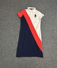 Ralph Lauren Sport Polo Dress Womens Small Tight Fit Pique Big Pony