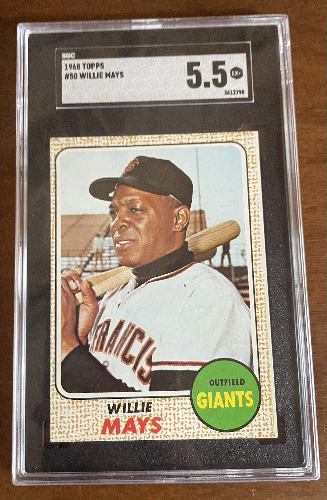 1968 Willie Mays Topps Baseball #50 SGC 5.5 EX+ HOF San Francisco Giants
