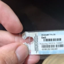 WINDOWS 7 PRO Windows 7 Professional /License Sticker Product Key