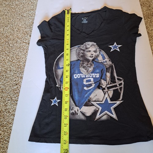 Dallas Cowboys Shirt Marilyn Monroe #9 Size Large Womens Fitted Tee - Picture 7 of 7