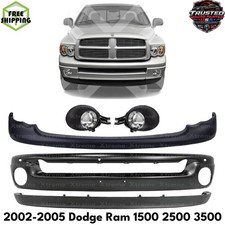 Front Bumper Primed Fog Lights Kit For 2002-2005 Dodge Ram 1500 2500 3500 Front Bumper Primed Fog Lights Kit For 2002-2005 Dodge Ram 1500 2500 3500